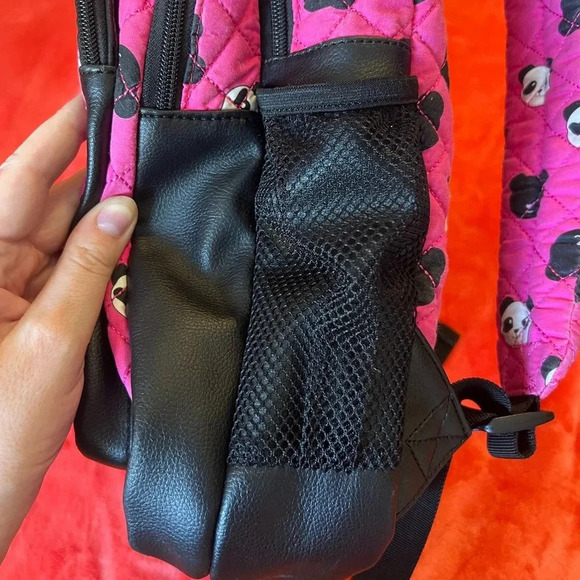 ?? Betsey Johnson pink & black panda backpack in great, clean condition ?? main image 12